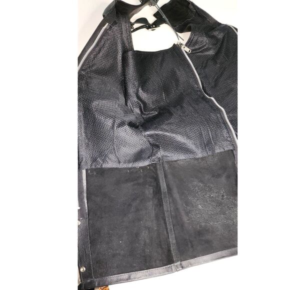 Pro Rider Genuine Leather Black Motorcycle Chaps Size S - Picture 7 of 9